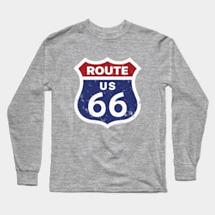 Route 66 Rustic Sign Long Sleeve T-Shirt